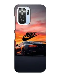 Чехол для Xiaomi POCO F3 с картинкой «Nike и суперкар»