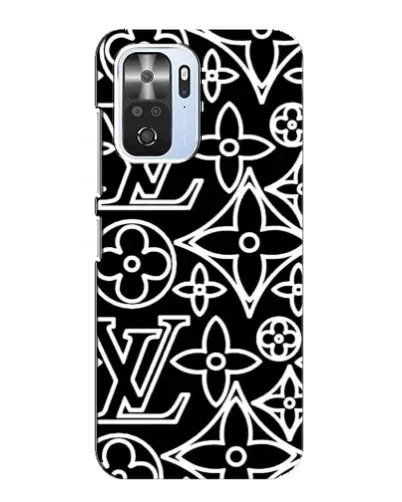 Чехол для Xiaomi POCO F3 с картинкой «Черно-белый узор LV» Чехол для Xiaomi POCO F3 с картинкой «Черно-белый узор LV»