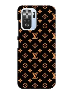 Чехол для Xiaomi POCO F3 с картинкой «Золотая монограмма LV»
