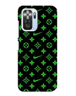 Чехол для Xiaomi POCO F3 с картинкой «Неоновый принт LV»