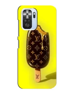 Чехол для Xiaomi POCO F3 с картинкой «Мороженое от LV»