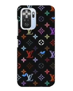 Чехол для Xiaomi POCO F3 с картинкой «Цветная монограмма LV»