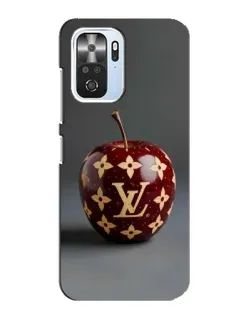 Чехол для Xiaomi POCO F3 с картинкой «Красное яблоко LV»