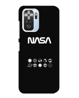 Чехол для Xiaomi POCO F3 с картинкой «NASA — технический принт»