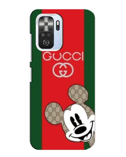 Чехол для Xiaomi POCO F3 с картинкой «Gucci — полосы и Микки»