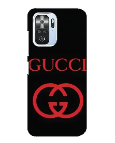 Чехол для Xiaomi POCO F3 с картинкой «Gucci — красный логотип»