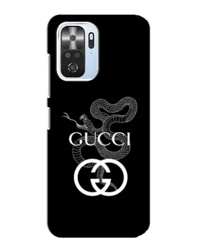 Чехол для Xiaomi POCO F3 с картинкой «Gucci — серебряная змея»