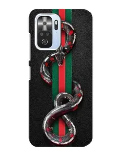 Чехол для Xiaomi POCO F3 с картинкой «Gucci — змея на полосе» Чехол для Xiaomi POCO F3 с картинкой «Gucci — змея на полосе»