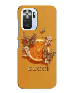 Чехол для Xiaomi POCO F3 с картинкой «Gucci — золотые бабочки» Чехол для Xiaomi POCO F3 с картинкой «Gucci — золотые бабочки»