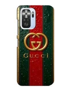 Чехол для Xiaomi POCO F3 с картинкой «Gucci — фирменная полоса и золото» Чехол для Xiaomi POCO F3 с картинкой «Gucci — фирменная полоса и золото»