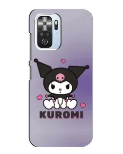 Чехол для Xiaomi POCO F3 с картинкой «Kuromi — фиолетовый арт»