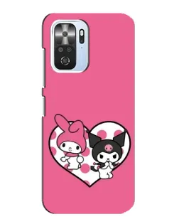 Чехол для Xiaomi POCO F3 с картинкой «Kuromi и My Melody»