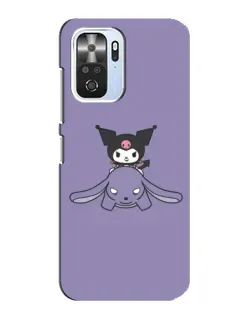 Чехол для Xiaomi POCO F3 с картинкой «Kuromi на лиловом фоне»