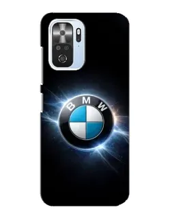 Чехол для Xiaomi POCO F3 с картинкой «BMW — неоновое сияние»
