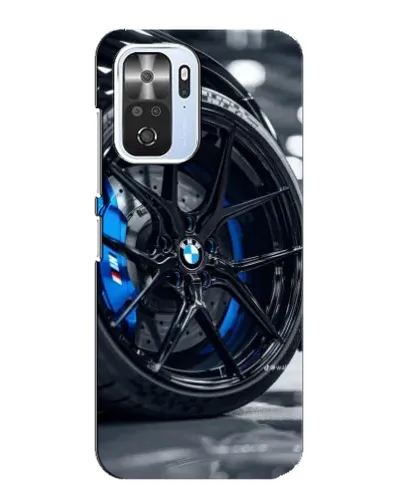 Чехол для Xiaomi POCO F3 с картинкой «Колесо BMW вблизи»