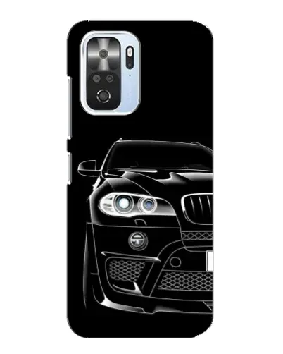 Чехол для Xiaomi POCO F3 с картинкой «Темный силуэт BMW»