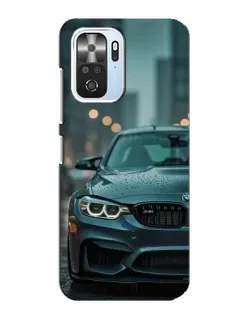 Чехол для Xiaomi POCO F3 с картинкой «BMW в огнях города»