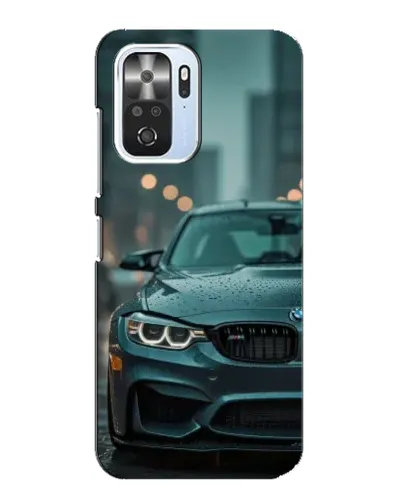 Чехол для Xiaomi POCO F3 с картинкой «BMW в огнях города»