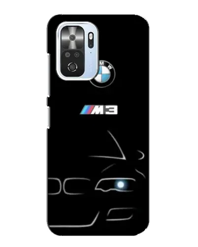 Чехол для Xiaomi POCO F3 с картинкой «Минималистичный принт BMW M3»