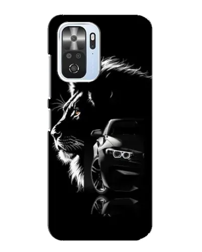 Чехол для Xiaomi POCO F3 с картинкой «BMW и лев»