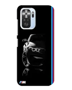 Чехол для Xiaomi POCO F3 с картинкой «Силуэт BMW в темноте»