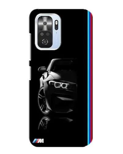 Чехол для Xiaomi POCO F3 с картинкой «Силуэт BMW в темноте»