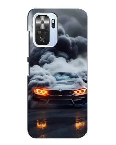 Чехол для Xiaomi POCO F3 с картинкой «BMW в дыму»