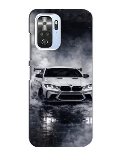 Чехол для Xiaomi POCO F3 с картинкой «BMW сквозь туман»