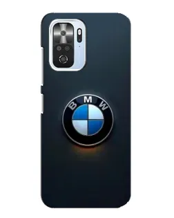 Чехол для Xiaomi POCO F3 с картинкой «Логотип BMW — минимализм»
