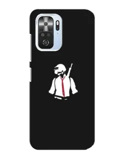 Чехол для Xiaomi POCO F3 с картинкой «PUBG — силуэт воина»
