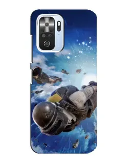 Чехол для Xiaomi POCO F3 с картинкой «Десант PUBG — прыжок»