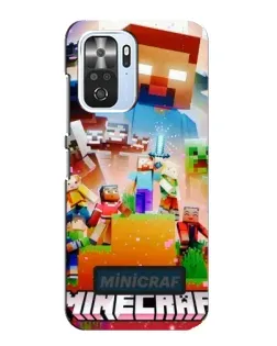 Чехол для Xiaomi POCO F3 с картинкой «Minecraft герои игры» Чехол для Xiaomi POCO F3 с картинкой «Minecraft герои игры»