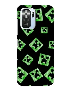 Чехол для Xiaomi POCO F3 с картинкой «Паттерн с криперами» Чехол для Xiaomi POCO F3 с картинкой «Паттерн с криперами»