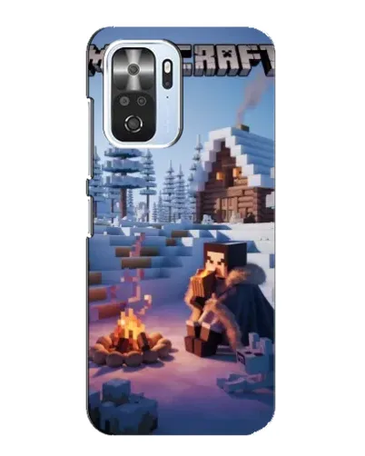 Чехол для Xiaomi POCO F3 с картинкой «Зимний Minecraft» Чехол для Xiaomi POCO F3 с картинкой «Зимний Minecraft»