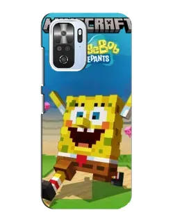 Чехол для Xiaomi POCO F3 с картинкой «Губка Боб Minecraft» Чехол для Xiaomi POCO F3 с картинкой «Губка Боб Minecraft»