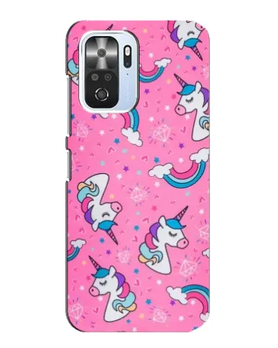 Чехол для Xiaomi POCO F3 с картинкой «Unicorn паттерн розовый»