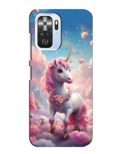 Чехол для Xiaomi POCO F3 с картинкой «Единорог среди облаков»