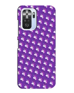 Чехол для Xiaomi POCO F3 с картинкой «Единороги на фиолетовом»