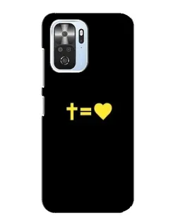 Чехол для Xiaomi POCO F3 с картинкой «Сердце и Крест»