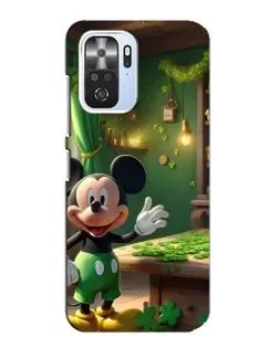 Чехол для Xiaomi POCO F3 с картинкой «Микки в мастерской»