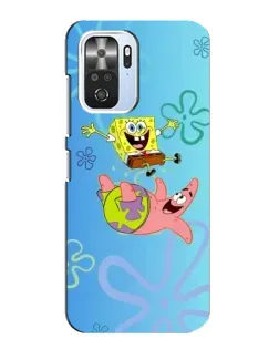 Чехол для Xiaomi POCO F3 с картинкой «Спанч Боб и Патрик»