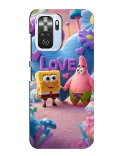 Чехол для Xiaomi POCO F3 с картинкой «Губка Боб Патрик»