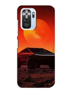 Чехол для Xiaomi POCO F3 с картинкой «Cybertruck на Марсе»