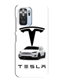 Чехол для Xiaomi POCO F3 с картинкой «Tesla White Style»