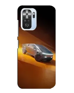 Чехол для Xiaomi POCO F3 с картинкой «Cybertruck в пустыне»