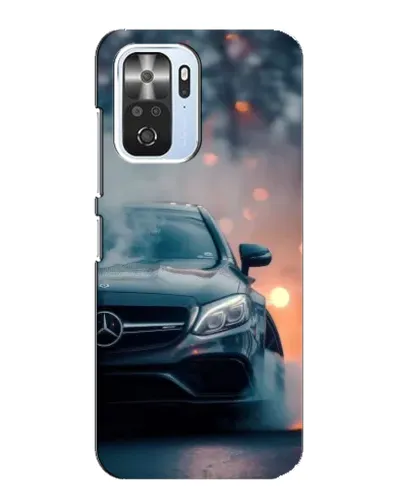 Чехол для Xiaomi POCO F3 с картинкой «Mercedes — ночной город»