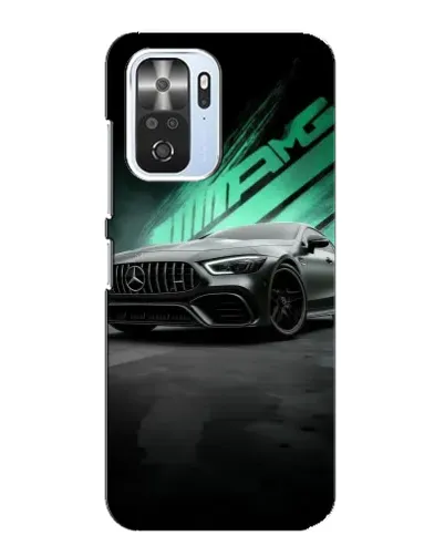 Чехол для Xiaomi POCO F3 с картинкой «Темный Mercedes AMG»