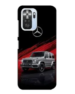 Чехол для Xiaomi POCO F3 с картинкой «Mercedes G-Class красный»