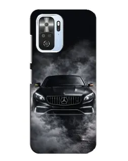 Чехол для Xiaomi POCO F3 с картинкой «Mercedes в дыму»