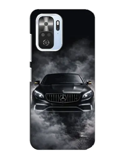 Чехол для Xiaomi POCO F3 с картинкой «Mercedes в дыму»